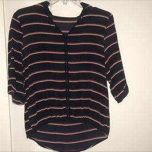 Striped silk blouse size XS